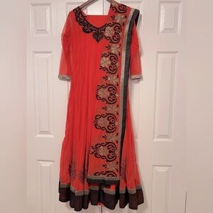 Lace Light Red and Black Anakarli